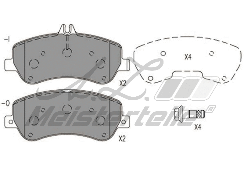 Brake Pad Set, disc brake (AZMT-44-022-1610)