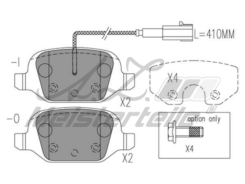 Brake Pad Set, disc brake (AZMT-44-022-2229)