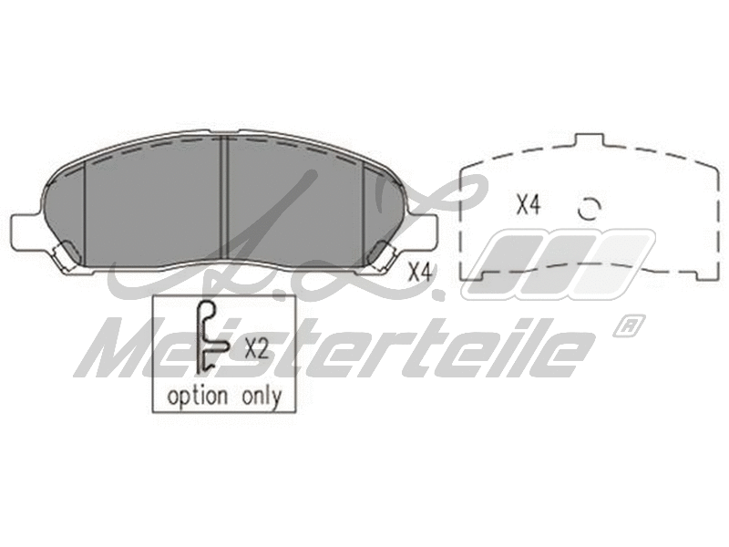 Brake Pad Set, disc brake (AZMT-44-022-2549)