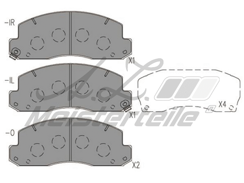 Brake Pad Set, disc brake (AZMT-44-022-2511)