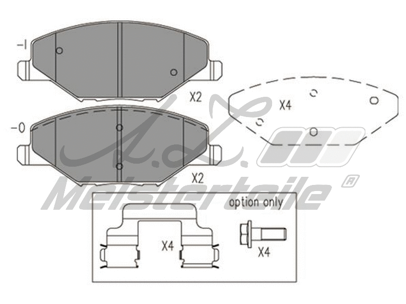 Brake Pad Set, disc brake (AZMT-44-022-2065)