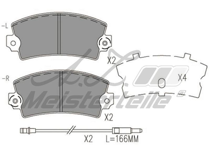 Brake Pad Set, disc brake (AZMT-44-022-2158)