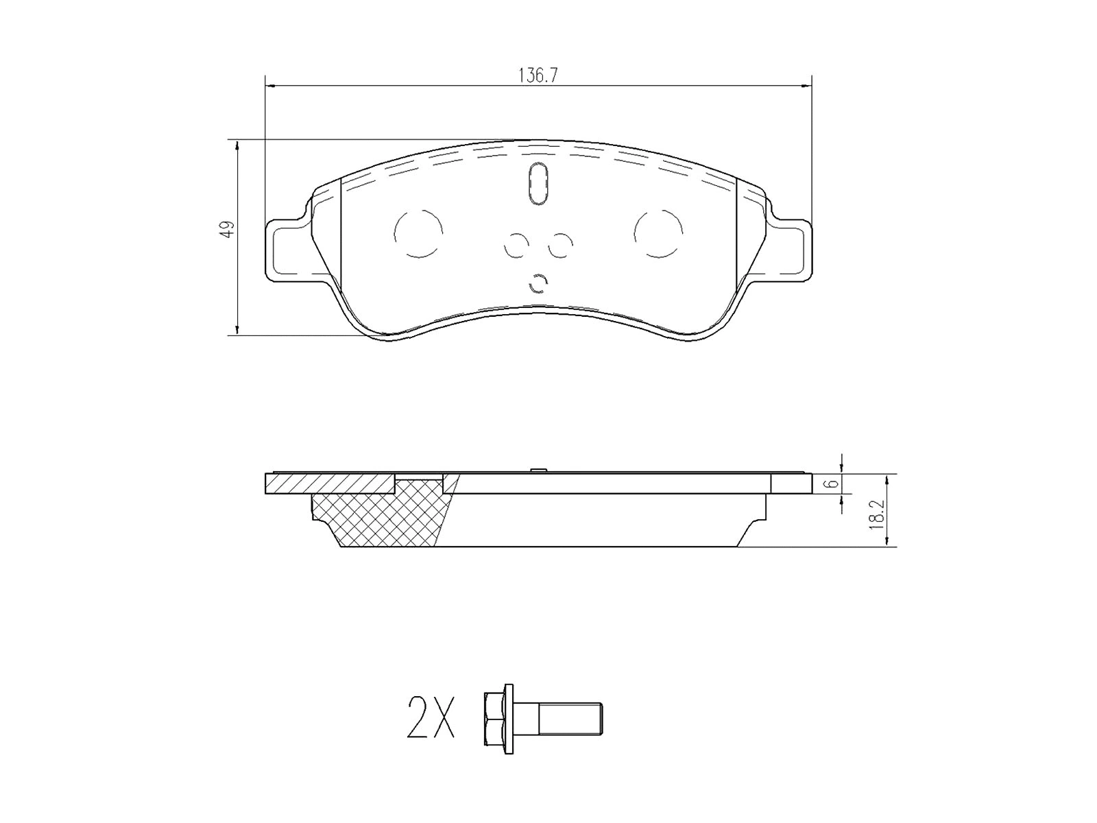 Brake Pad Set, disc brake (AZMT-44-022-1080)