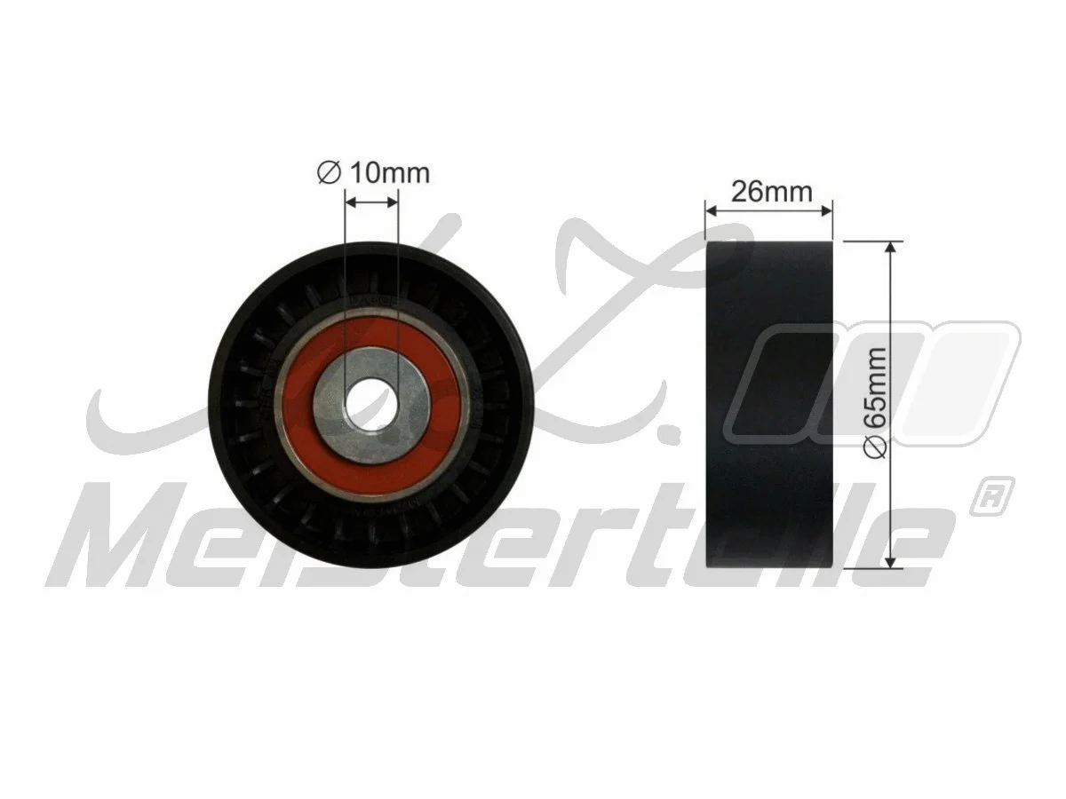 Deflection/Guide Pulley, V-ribbed belt