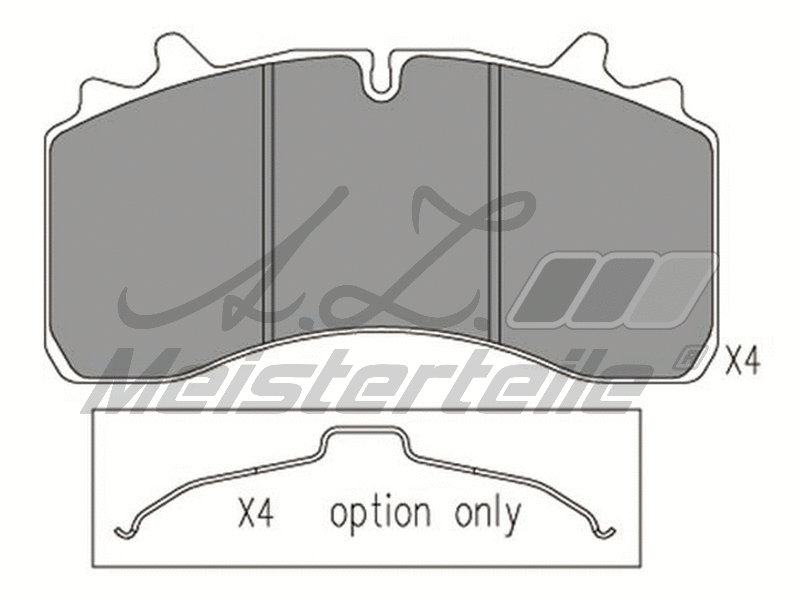 Brake Pad Set, disc brake (AZMT-44-022-2448)