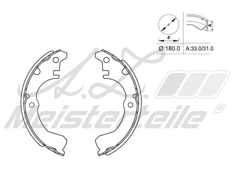 Brake Shoe Set (AZMT-44-026-1452)