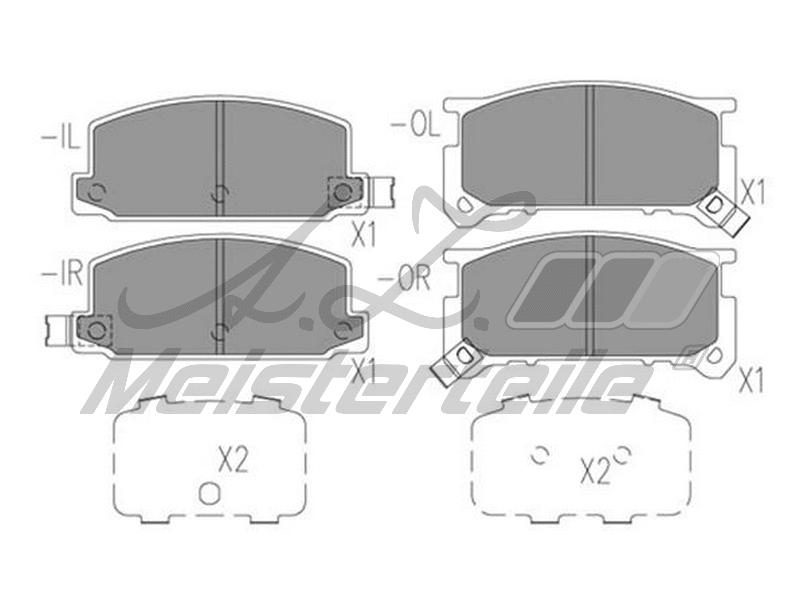 Brake Pad Set, disc brake (AZMT-44-022-2410)