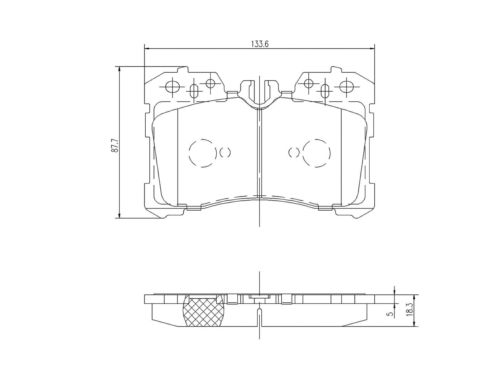 Brake Pad Set, disc brake (AZMT-44-022-1344)