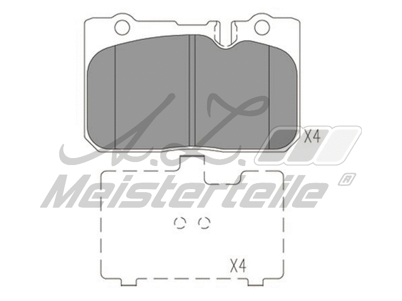 Brake Pad Set, disc brake (AZMT-44-022-2280)