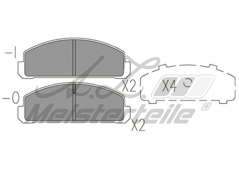 Brake Pad Set, disc brake (AZMT-44-022-2208)