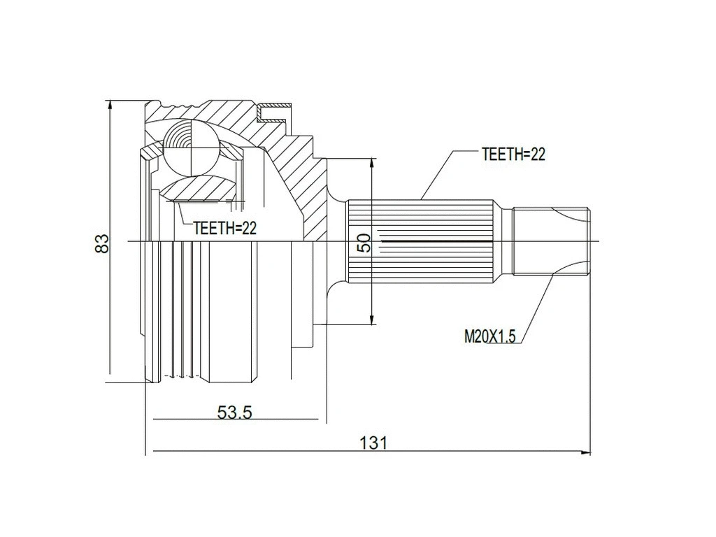 Joint Kit, drive shaft (AZMT-43-030-1096)