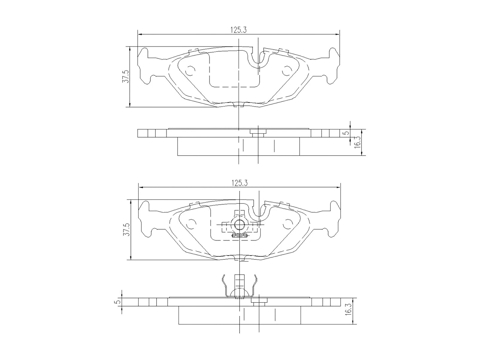 Brake Pad Set, disc brake (AZMT-44-022-1276)