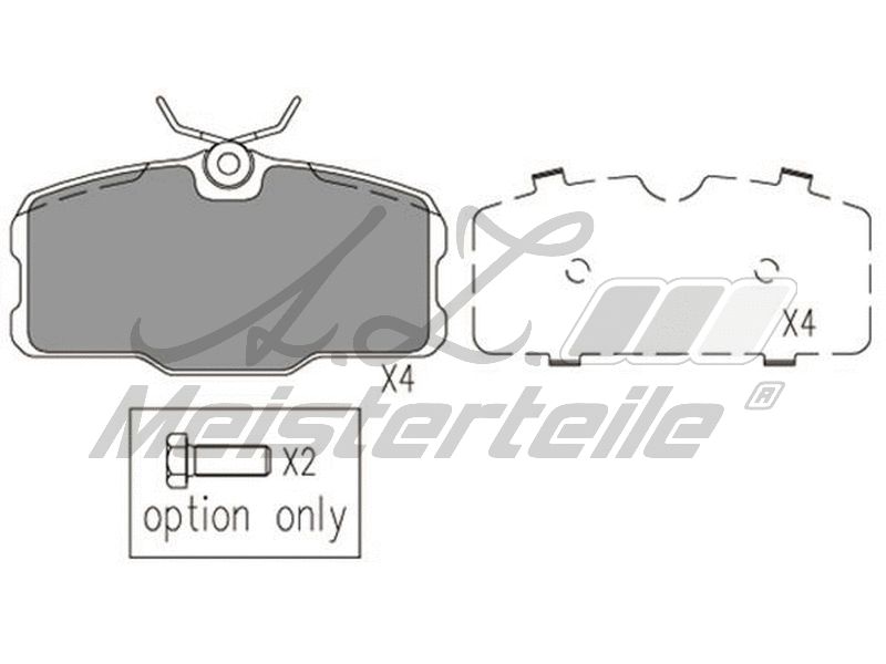 Brake Pad Set, disc brake (AZMT-44-022-2339)