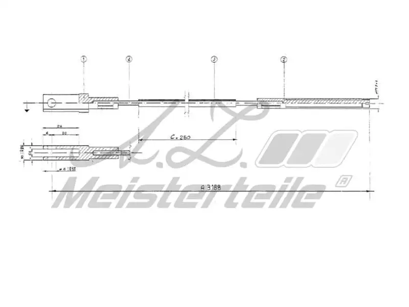 Cable Pull, clutch control (AZMT-47-010-1376)