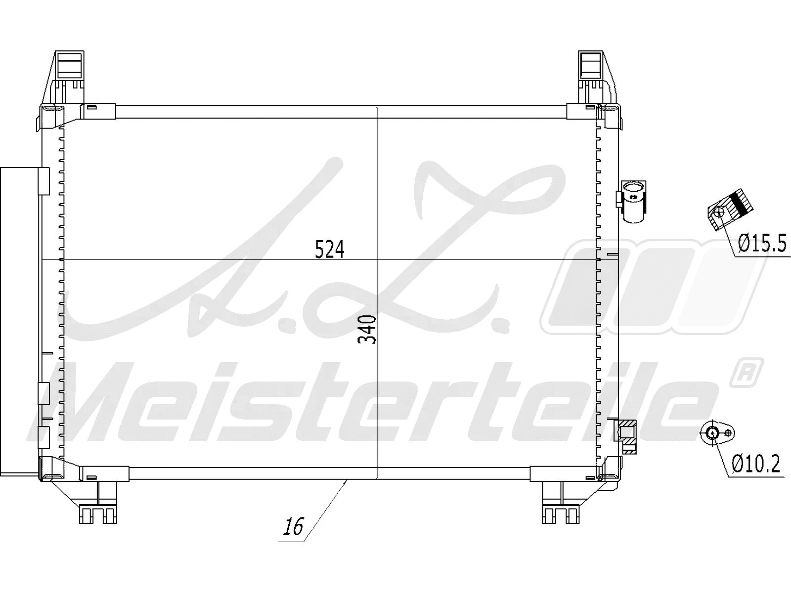Condenser, air conditioning (AZMT-45-030-1358)
