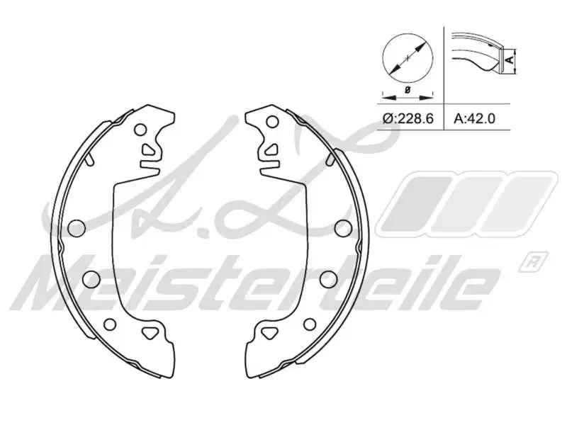 Brake Shoe Set (AZMT-44-026-1147)
