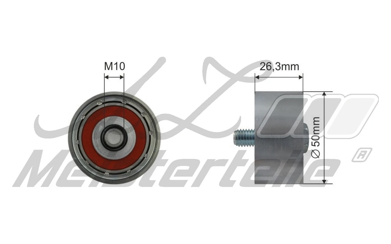 Deflection/Guide Pulley, V-ribbed belt (AZMT-20-031-2116)