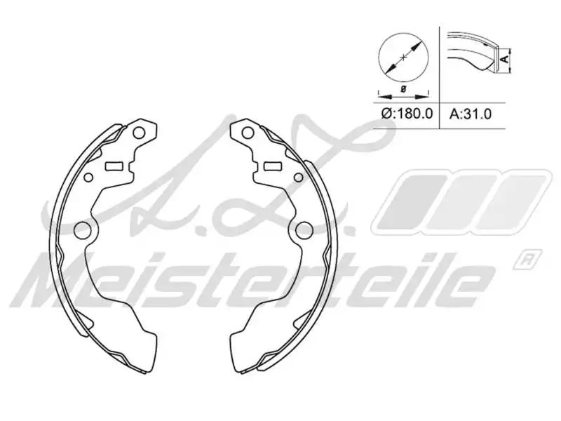 Brake Shoe Set (AZMT-44-026-1312)