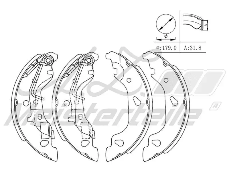 Brake Shoe Set (AZMT-44-026-1016)