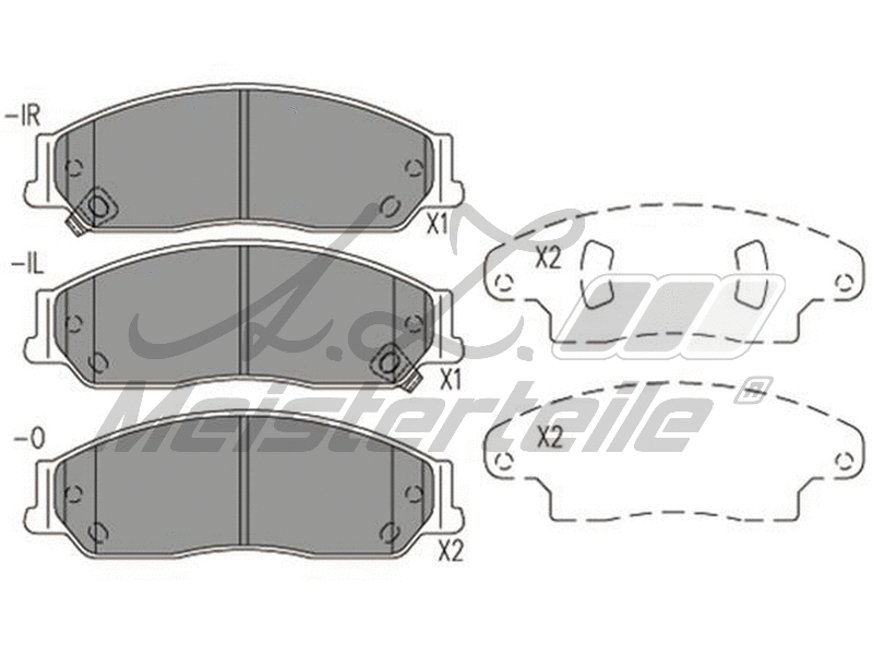 Brake Pad Set, disc brake (AZMT-44-022-2512)