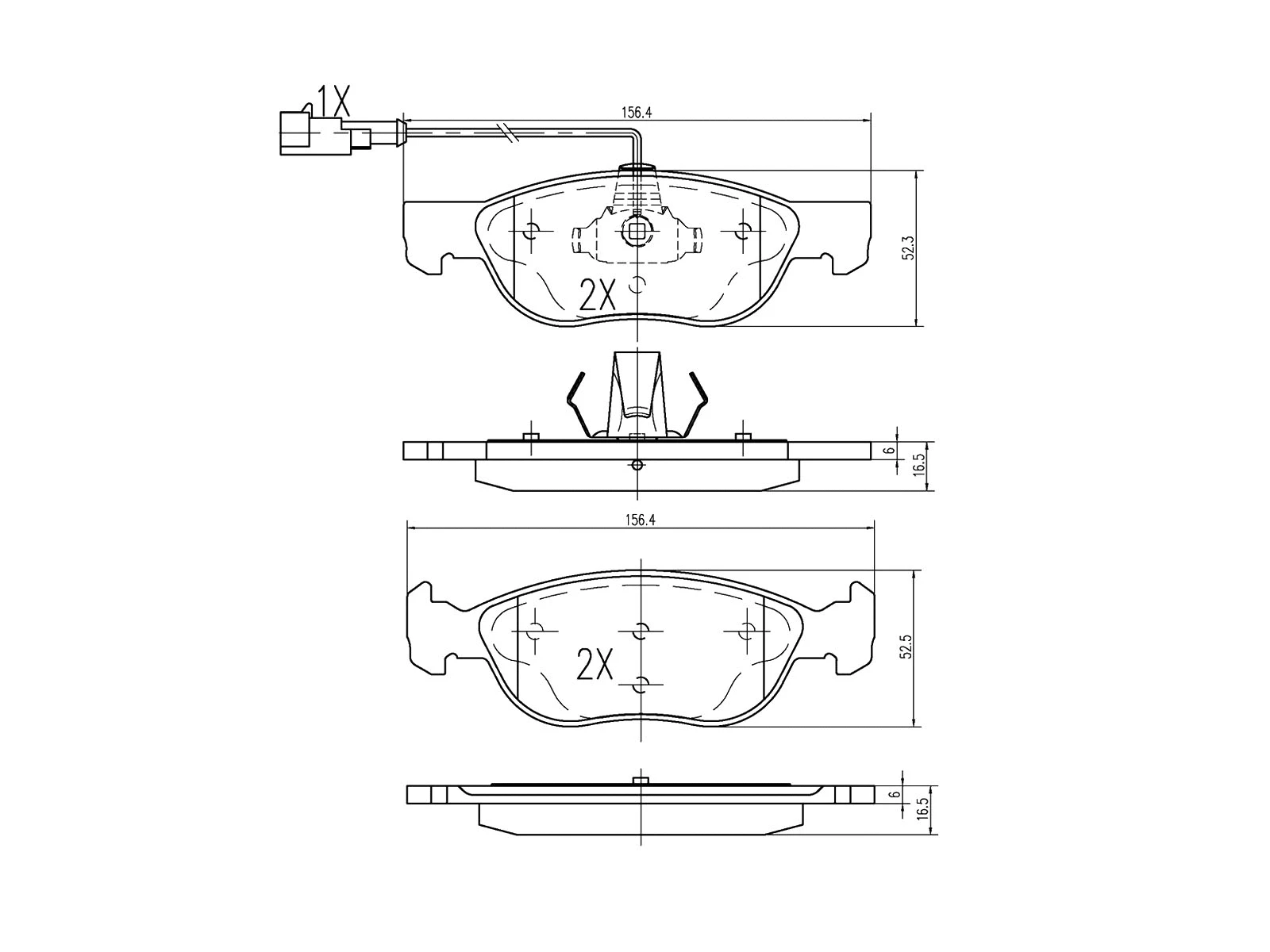 Brake Pad Set, disc brake (AZMT-44-022-1012)