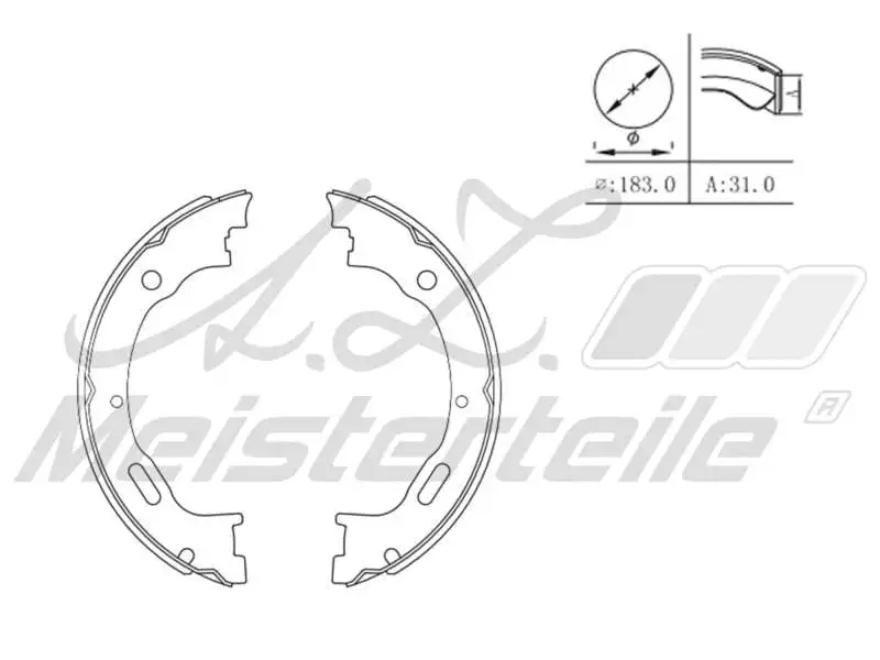Brake Shoe Set (AZMT-44-026-1403)