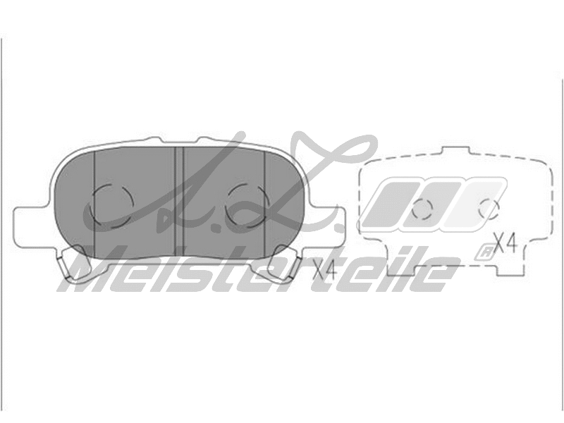 Brake Pad Set, disc brake (AZMT-44-022-2480)