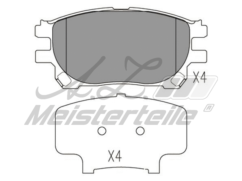 Brake Pad Set, disc brake (AZMT-44-022-1675)