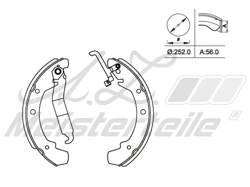 Brake Shoe Set (AZMT-44-026-1422)