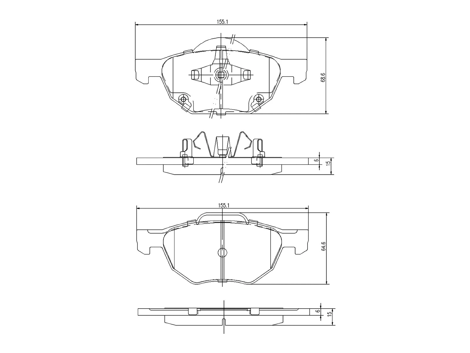 Brake Pad Set, disc brake (AZMT-44-022-1197)