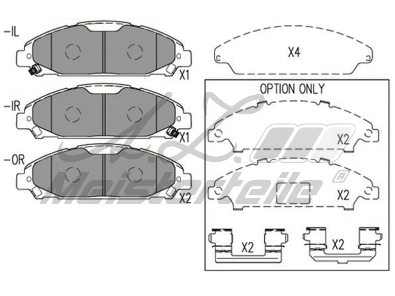 Brake Pad Set, disc brake (AZMT-44-022-2609)