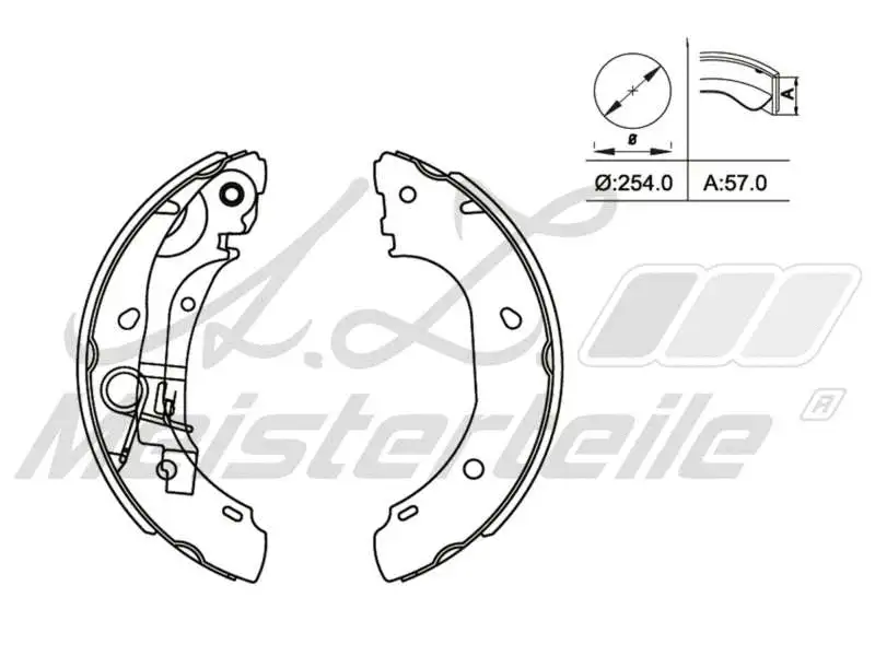 Brake Shoe Set (AZMT-44-026-1039)