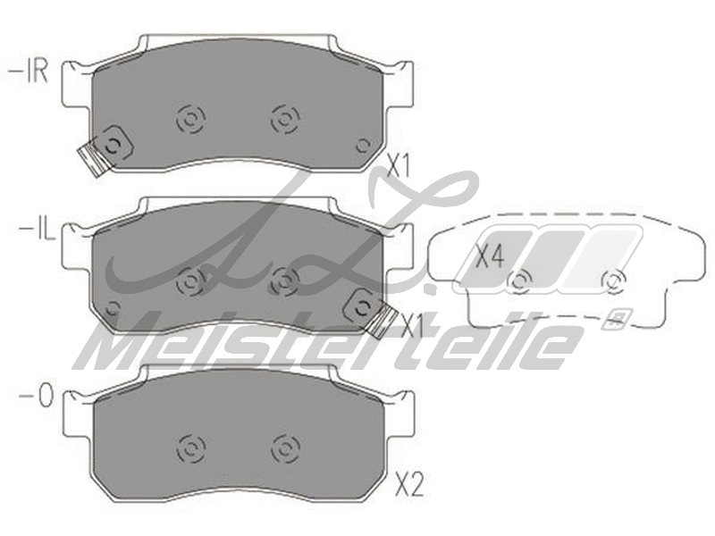 Brake Pad Set, disc brake (AZMT-44-022-2386)