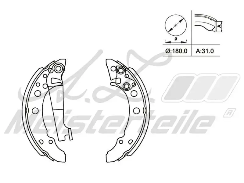 Brake Shoe Set (AZMT-44-026-1211)