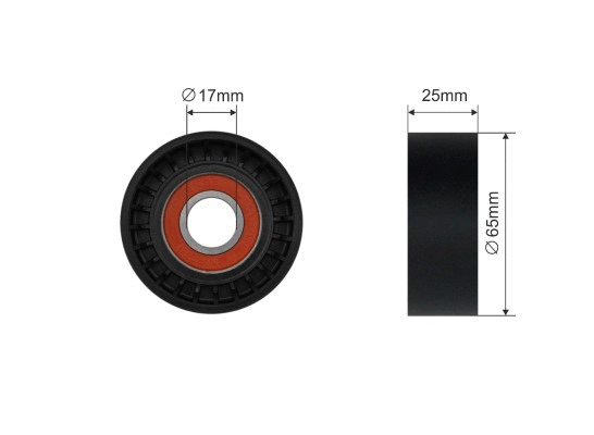 Deflection/Guide Pulley, V-ribbed belt (AZMT-20-031-2440)
