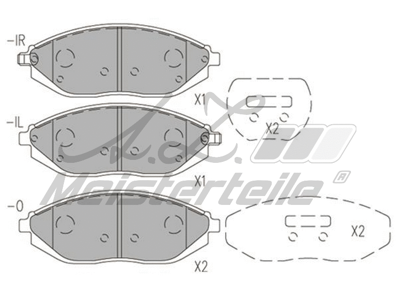 Brake Pad Set, disc brake (AZMT-44-022-2344)