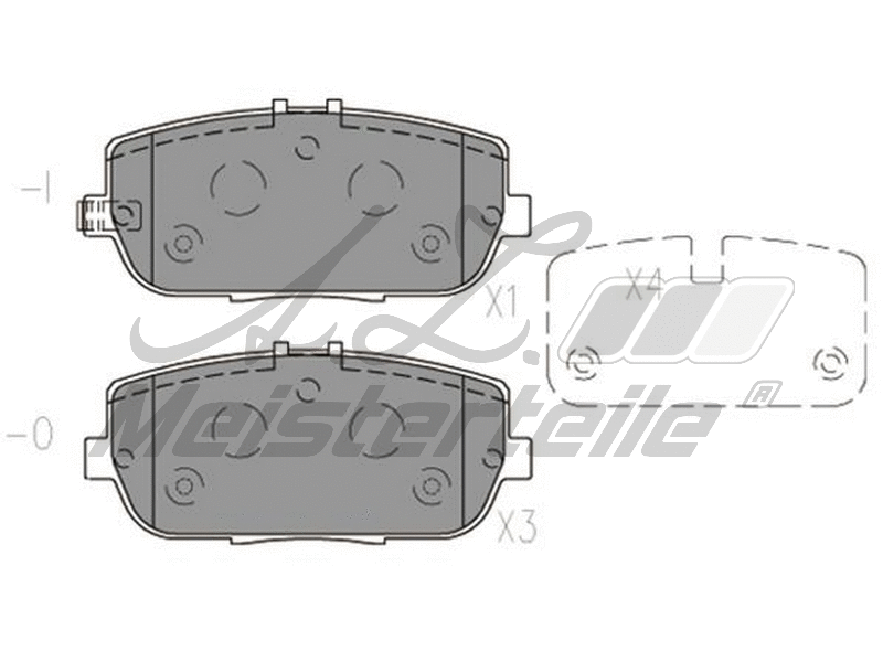 Brake Pad Set, disc brake (AZMT-44-022-1754)