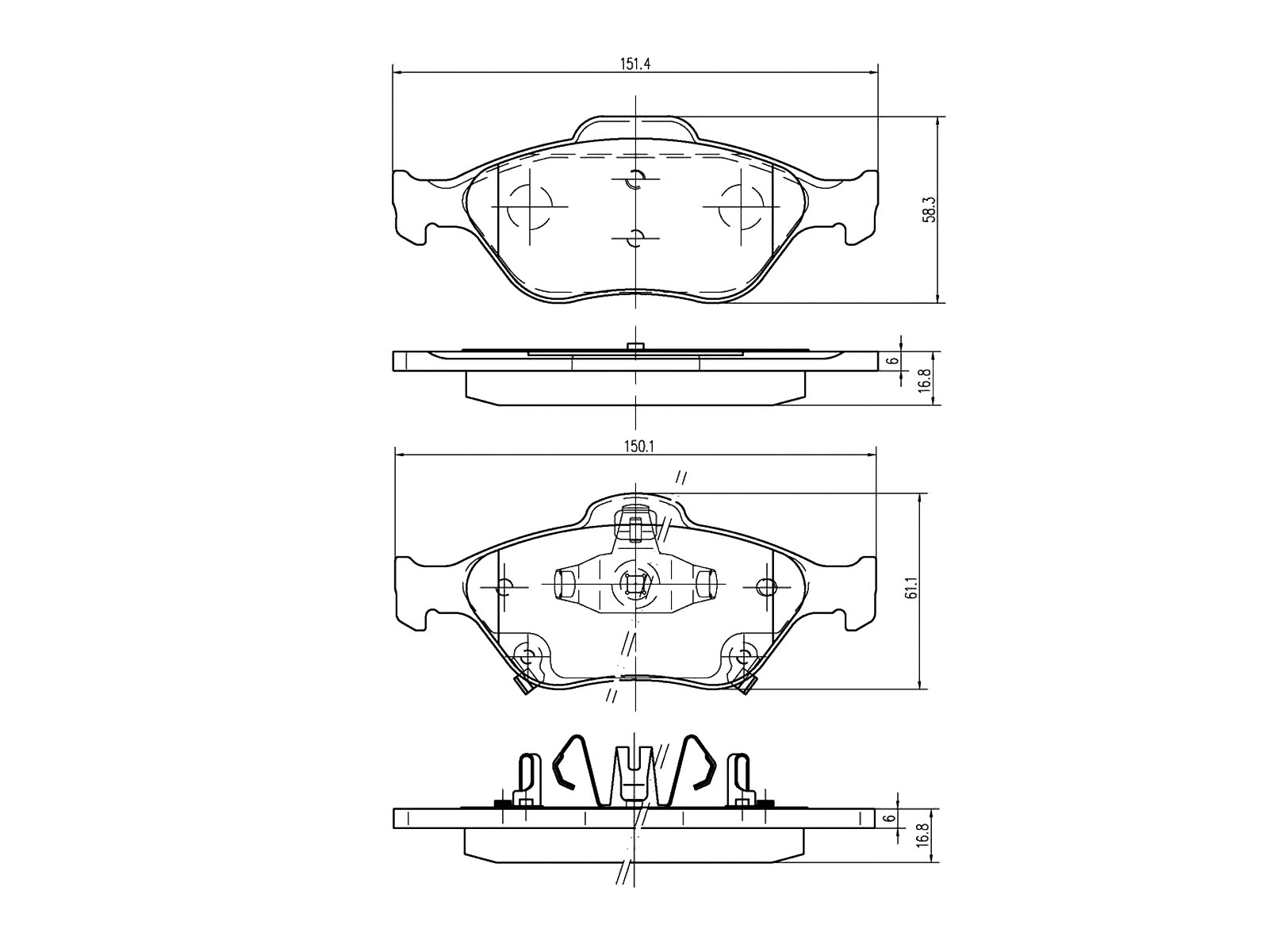 Brake Pad Set, disc brake (AZMT-44-022-1242)