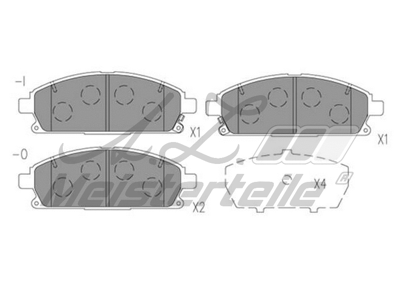Brake Pad Set, disc brake (AZMT-44-022-2484)