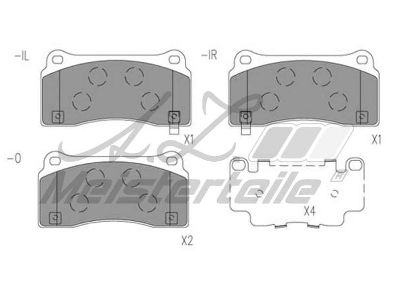 Brake Pad Set, disc brake (AZMT-44-022-2093)