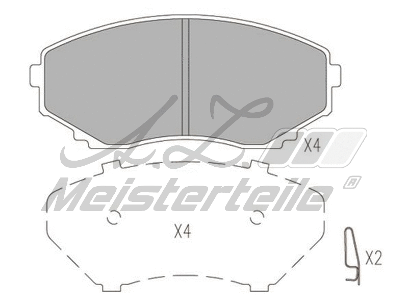 Brake Pad Set, disc brake (AZMT-44-022-1548)