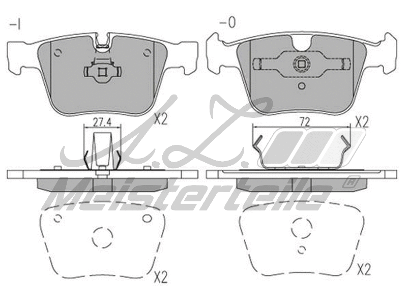 Brake Pad Set, disc brake (AZMT-44-022-1870)