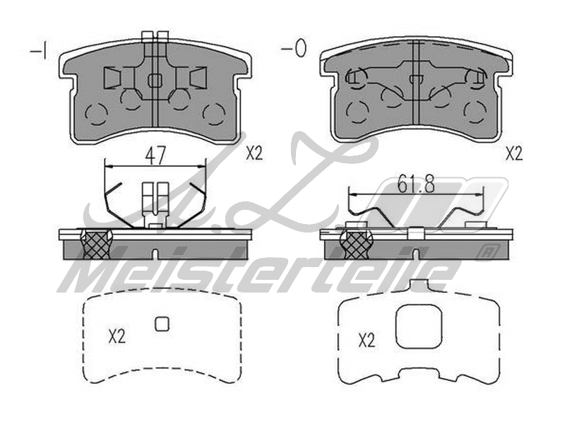 Brake Pad Set, disc brake (AZMT-44-022-1702)