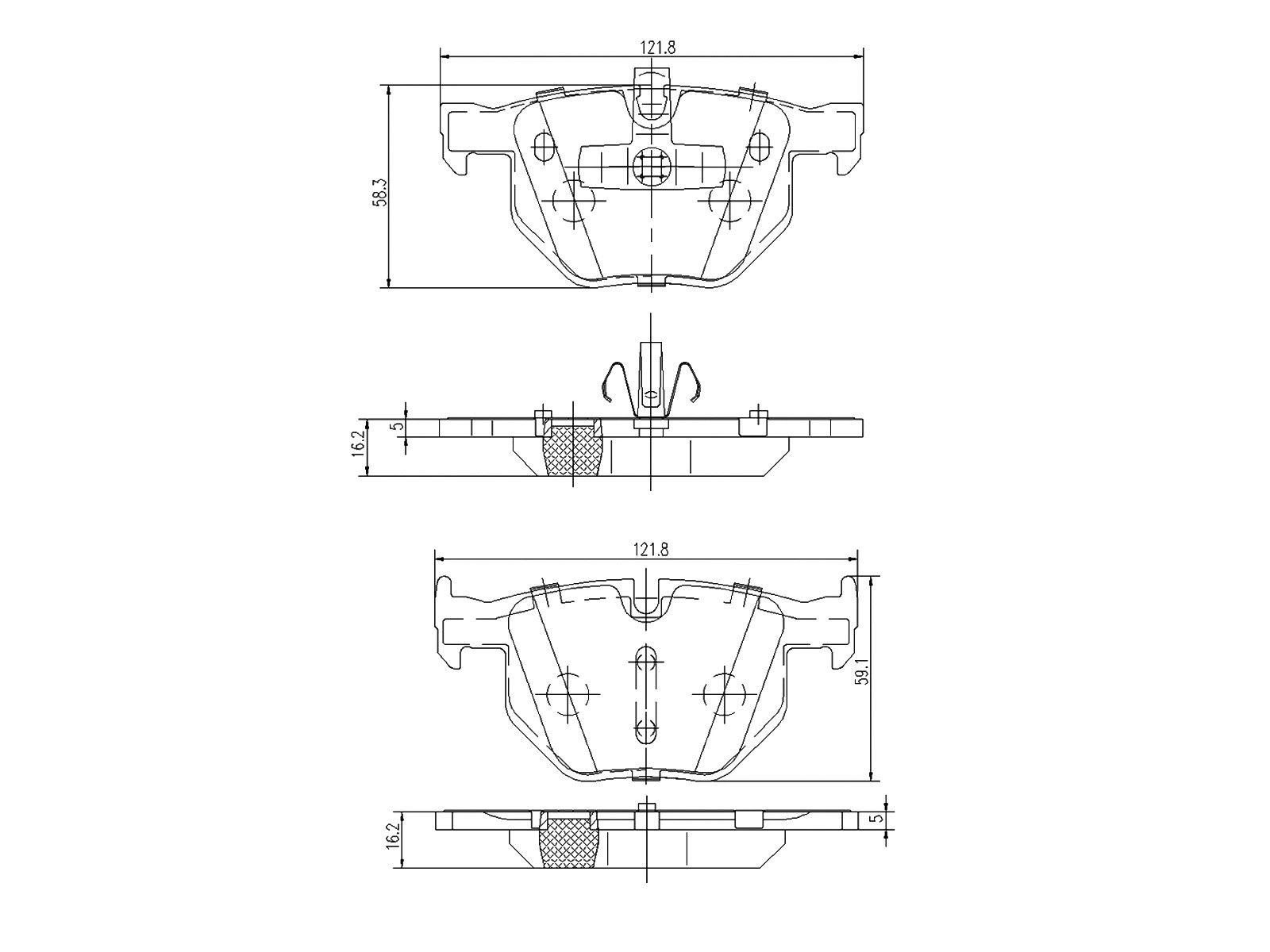Brake Pad Set, disc brake (AZMT-44-022-1208)