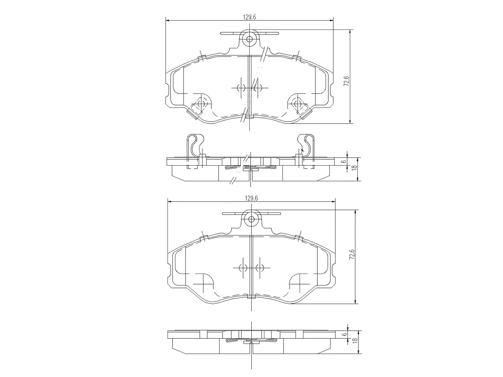 Brake Pad Set, disc brake (AZMT-44-022-1437)