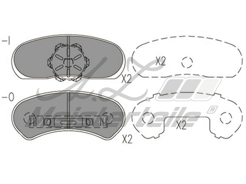 Brake Pad Set, disc brake (AZMT-44-022-2494)
