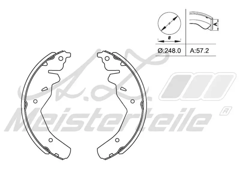 Brake Shoe Set (AZMT-44-026-1243)