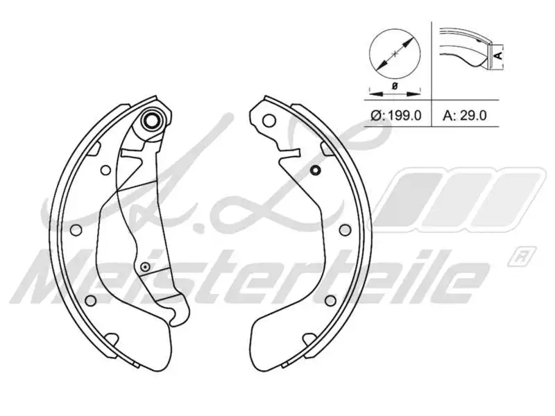 Brake Shoe Set (AZMT-44-026-1064)
