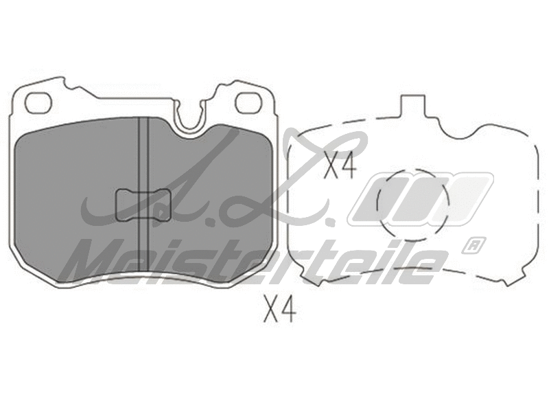 Brake Pad Set, disc brake (AZMT-44-022-2255)