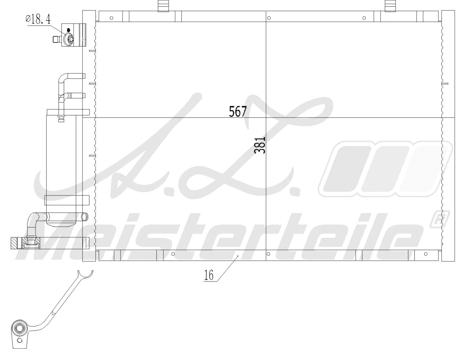 Condenser, air conditioning (AZMT-45-030-1309)